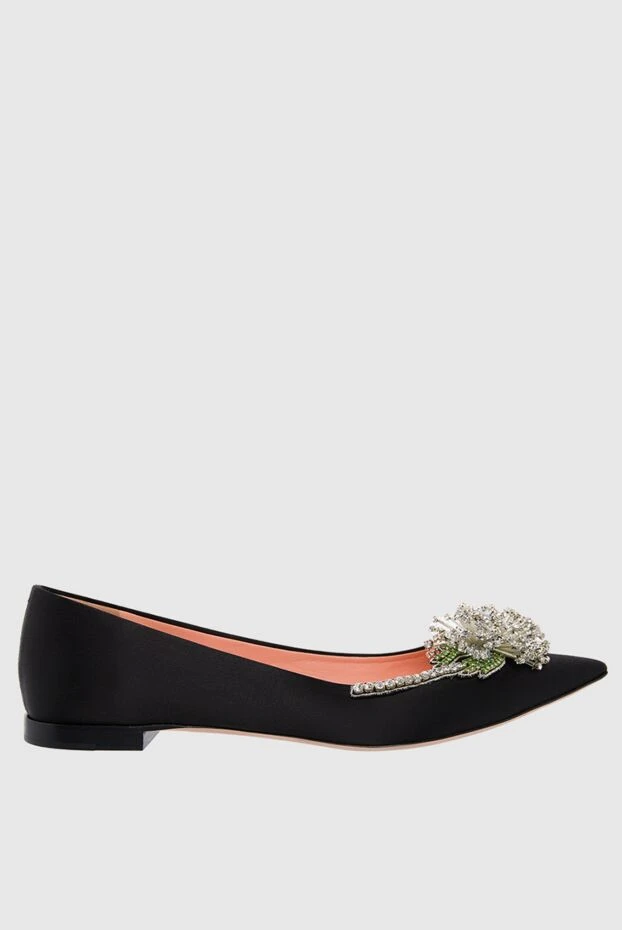 Rochas woman black viscose and silk shoes for women купить с ценами и фото 144061 - photo 1