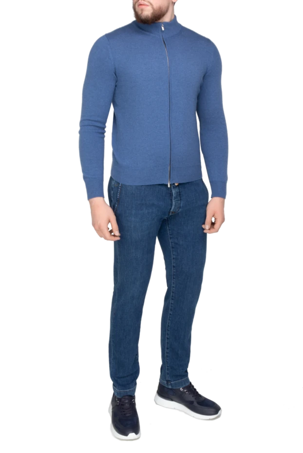 Casheart man men's cashmere cardigan blue купить с ценами и фото 144131 - photo 2