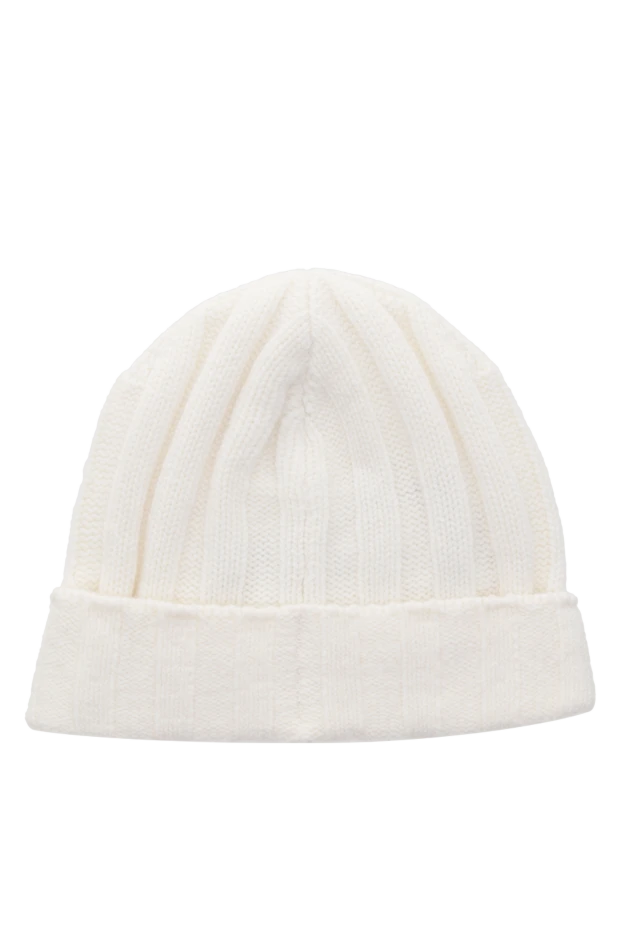 Casheart women's white cashmere hat with textured knitting 144147 - photo 3