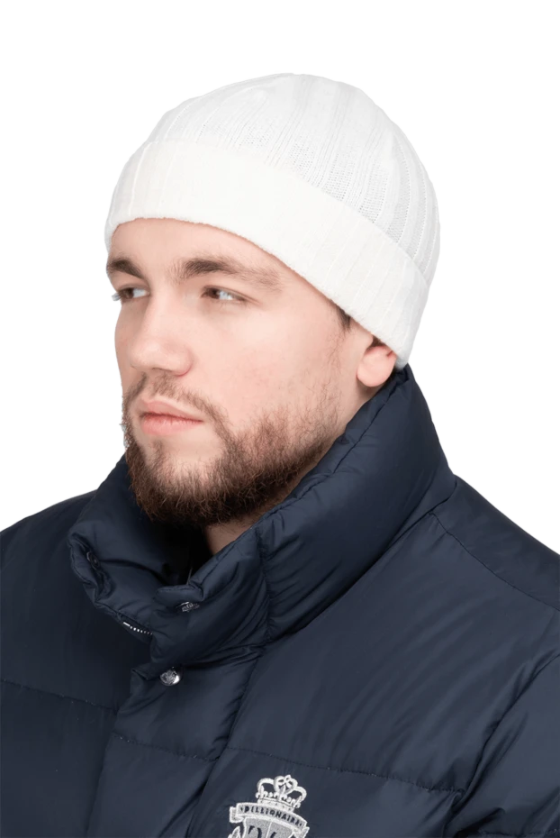 Casheart man white wool and cashmere hat for men купить с ценами и фото 144153 - photo 2