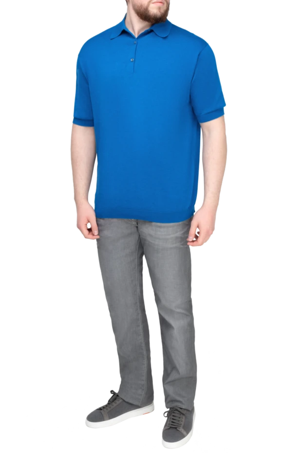 Malo man blue cotton polo for men купить с ценами и фото 144182 - photo 2