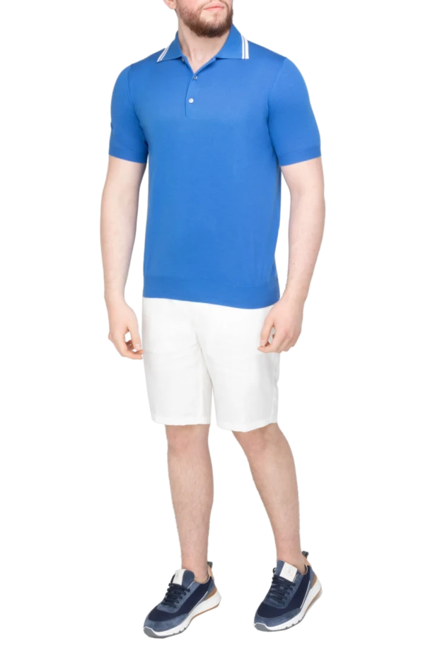 Malo man blue cotton polo for men купить с ценами и фото 144193 - photo 2