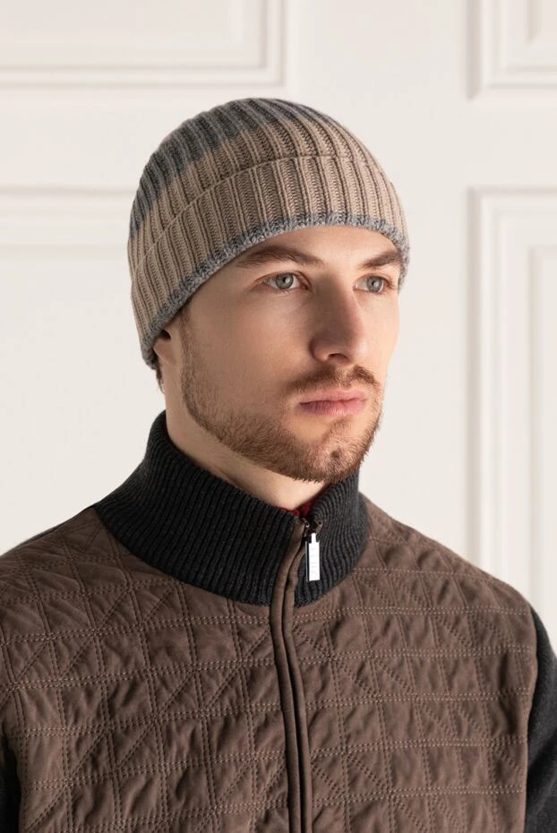 Malo man beige cashmere hat for men купить с ценами и фото 144216 - photo 2