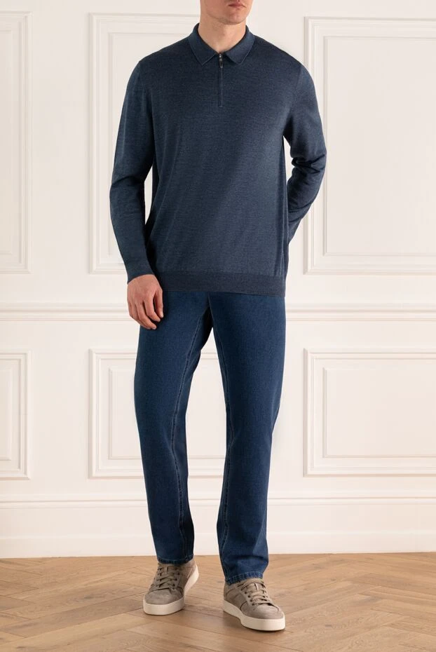 Stefano Ricci қою көк түсті түзу джинсы шалбар 144253 - фото 2