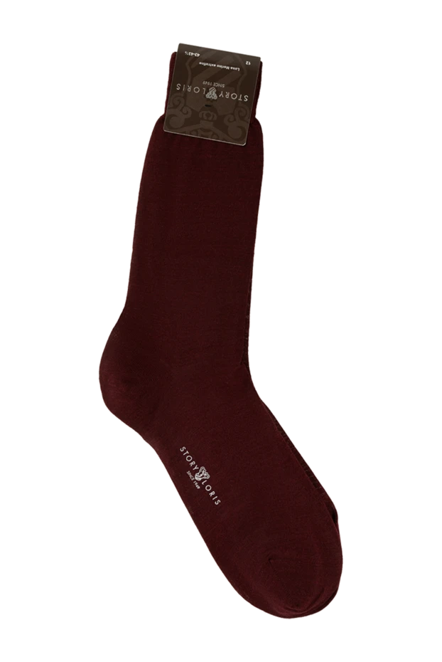 Story Loris man men's burgundy wool and polyamide socks купить с ценами и фото 144258 - photo 1