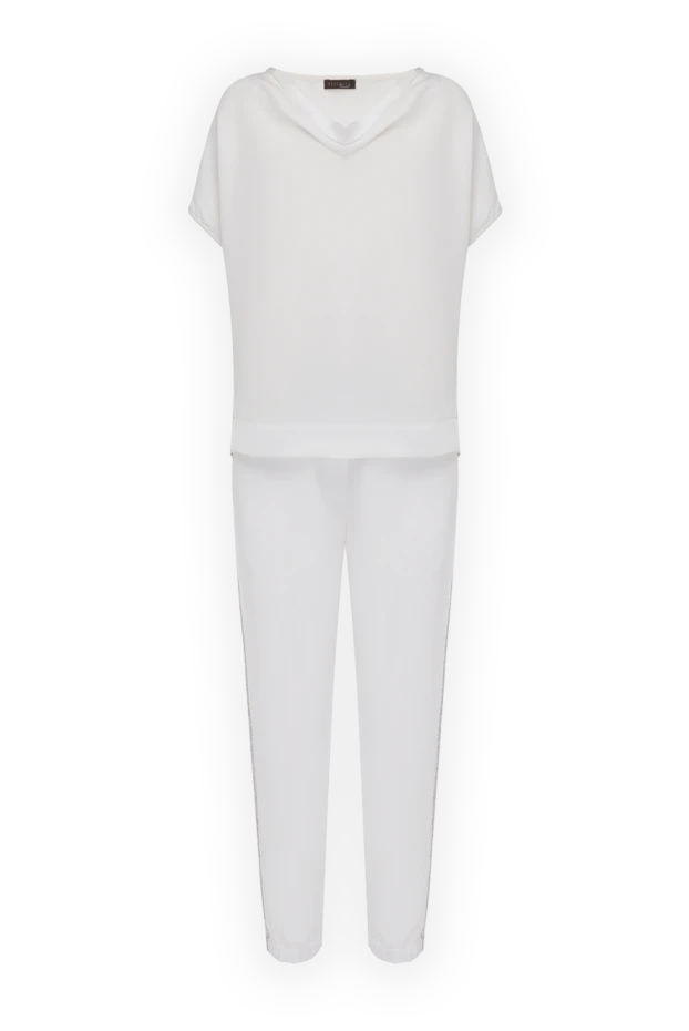 Peserico woman women's walking suit made of polyester, white купить с ценами и фото 144276 - photo 1