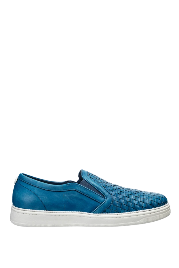 Barrett man blue leather slip-ons for men купить с ценами и фото 144279 - photo 1