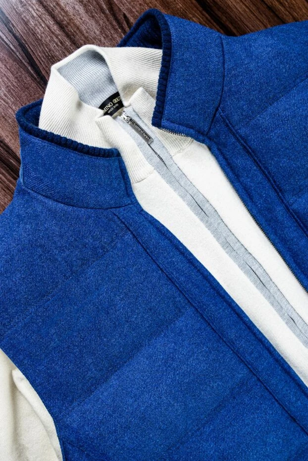 Enrico Mandelli утеплённый жилет из шерсти с трикотажной отделкой голубой

 144295 - фото 2