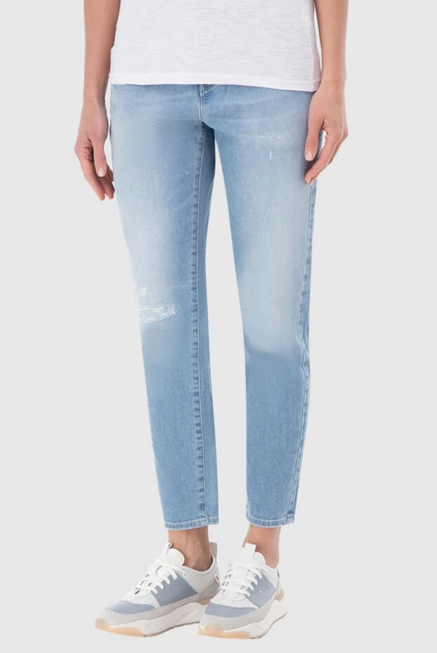 Jacob Cohen woman blue cotton jeans for women купить с ценами и фото 144309 - photo 2