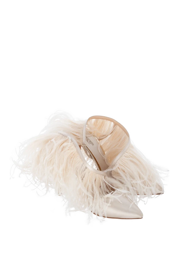 Giambattista Valli босоножки женские бежевые с перьями 144336 - фото 3