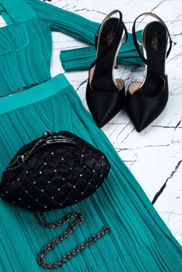 Giambattista Valli босоножки женские черные на высоком каблуке 144337 - фото 3