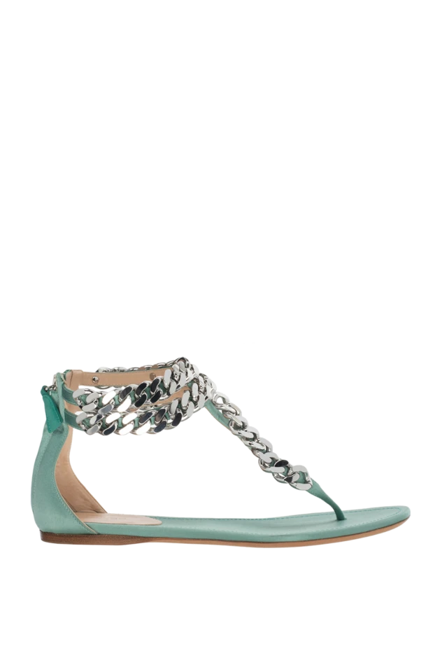 Giambattista Valli woman green viscose and silk sandals for women купить с ценами и фото 144339 - photo 1