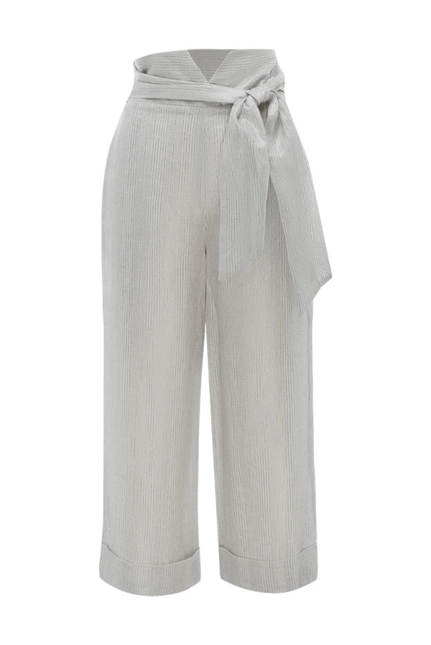 D.Exterior woman gray linen trousers for women купить с ценами и фото 144370 - photo 1