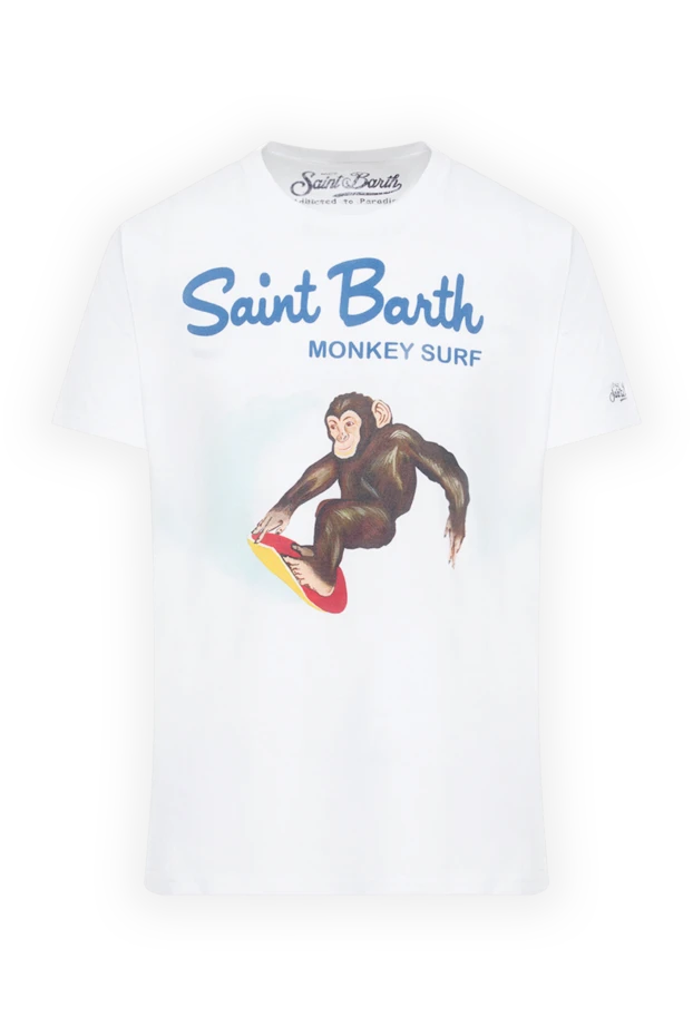 MC2 Saint Barth man white cotton t-shirt for men купить с ценами и фото 144404 - photo 1