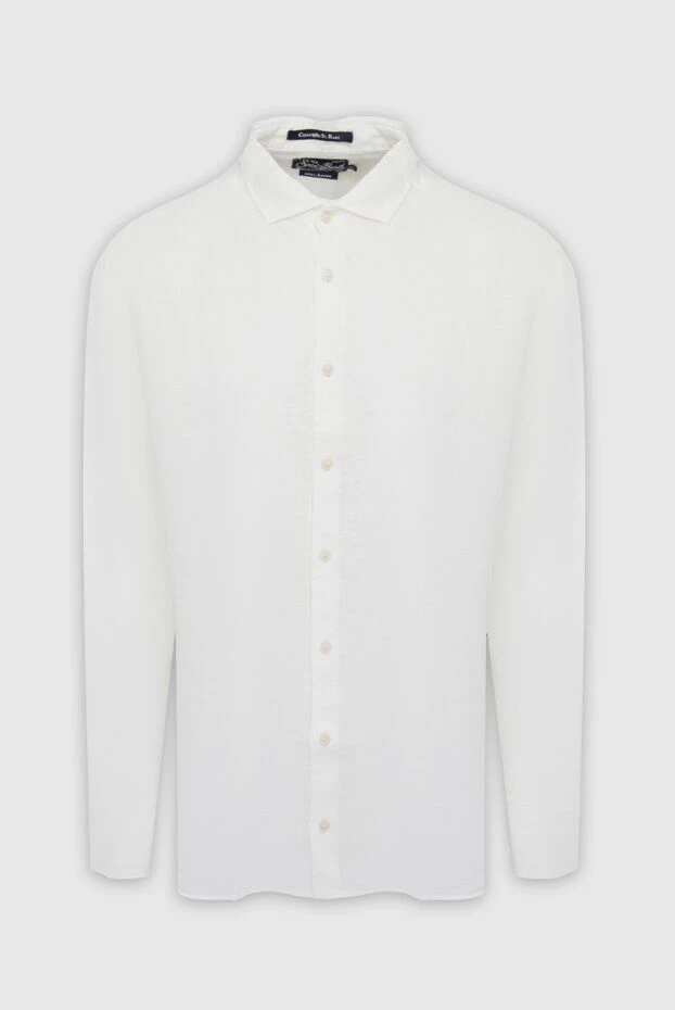 MC2 Saint Barth man men's white linen shirt купить с ценами и фото 144416 - photo 1