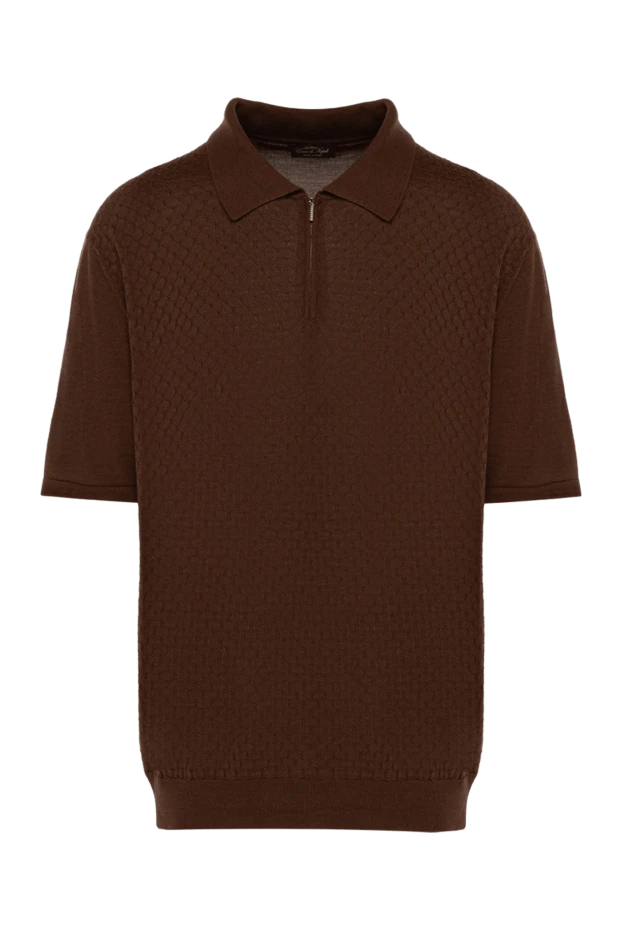 Cesare di Napoli man silk polo brown for men купить с ценами и фото 144459 - photo 1