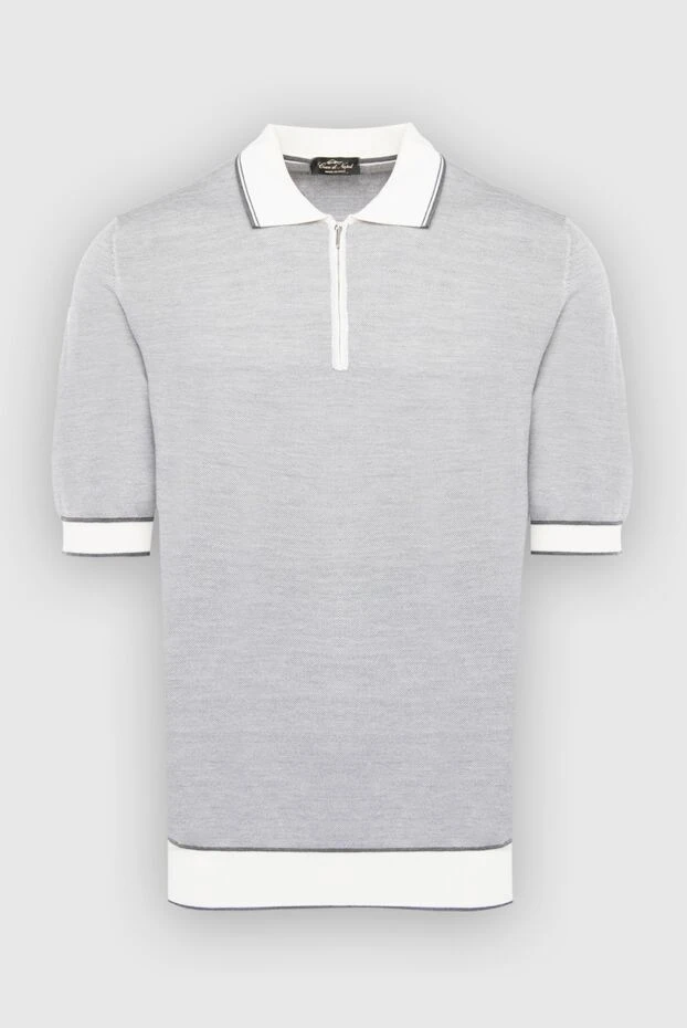 Cesare di Napoli man cotton and silk polo gray for men купить с ценами и фото 144482 - photo 1