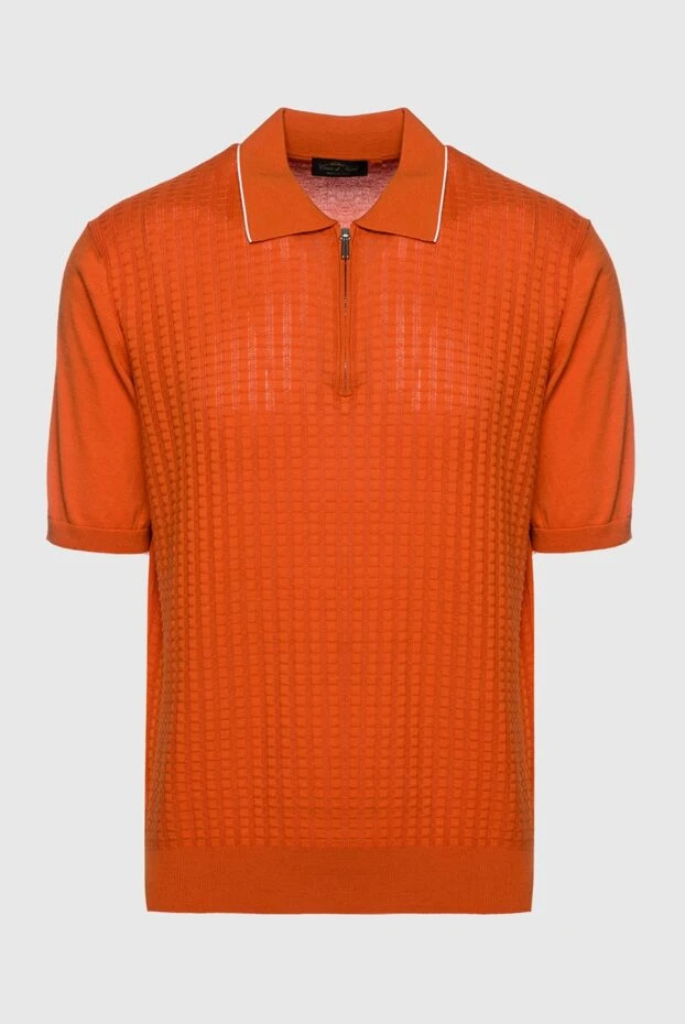 Cesare di Napoli man silk polo orange for men купить с ценами и фото 144493 - photo 1