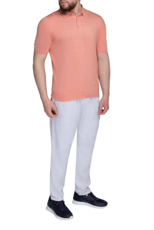 Kiton man cotton polo pink for men купить с ценами и фото 144536 - photo 2