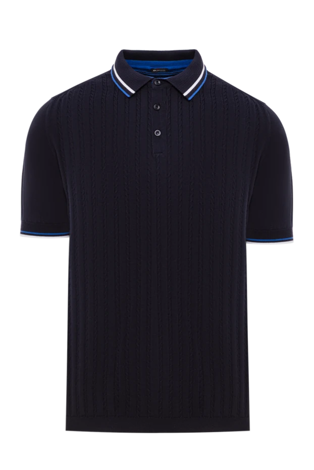 Black cotton polo shirt for men - photo 1
