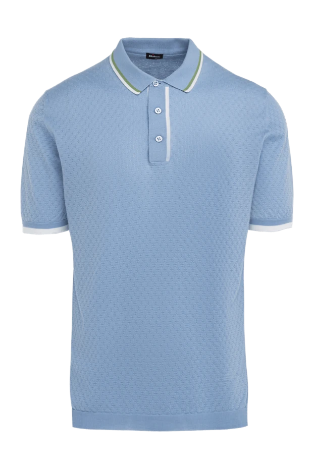 Kiton man blue cotton polo for men купить с ценами и фото 144544 - photo 1