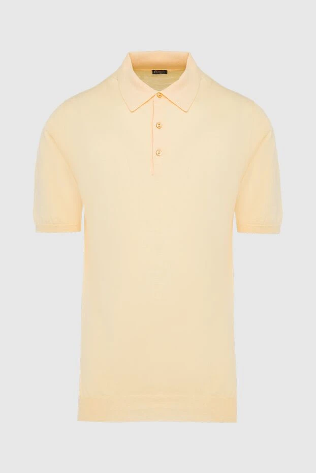 Kiton man cotton polo yellow for men купить с ценами и фото 144548 - photo 1