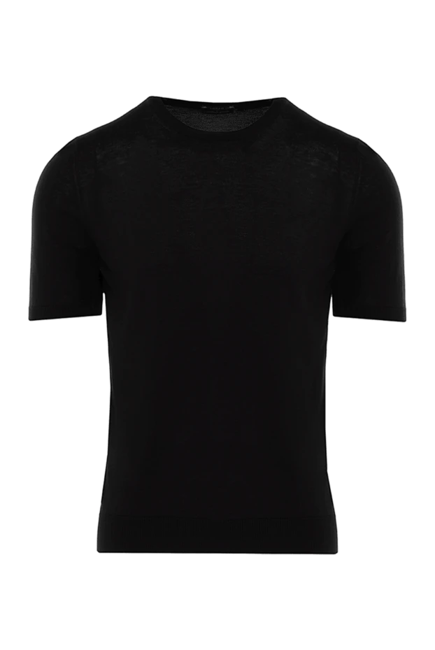 Barba Napoli man silk short sleeve jumper black for men купить с ценами и фото 144570 - photo 1