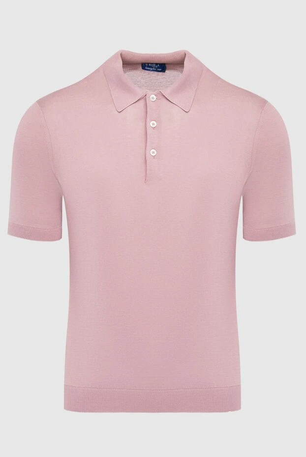 Barba Napoli man silk polo pink for men купить с ценами и фото 144576 - photo 1