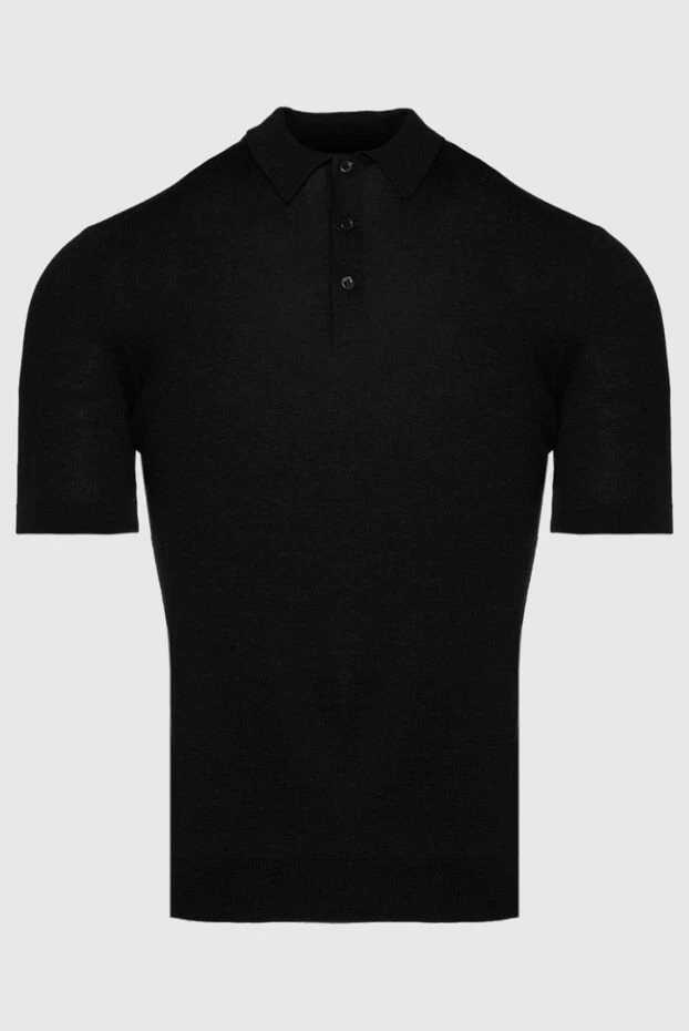 Barba Napoli man black silk polo for men купить с ценами и фото 144580 - photo 1