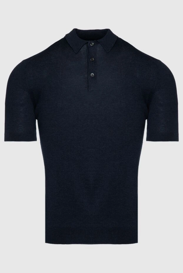 Barba Napoli man silk polo blue for men купить с ценами и фото 144581 - photo 1