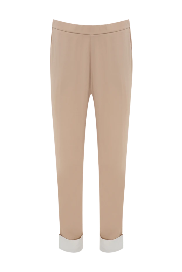 Panicale woman beige acrylic and viscose trousers for women купить с ценами и фото 144600 - photo 1