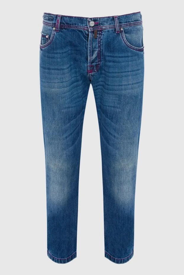 Kiton man blue cotton jeans for men купить с ценами и фото 144604 - photo 1