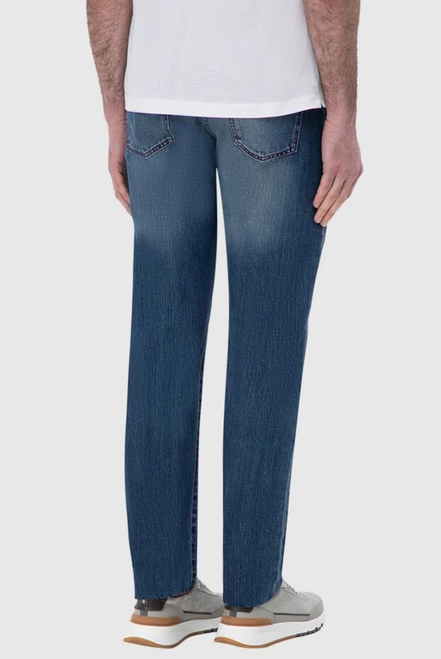 Kiton сәндік тігістері бар ерлер көк түсті мақта джинсы
 144604 - фото 3