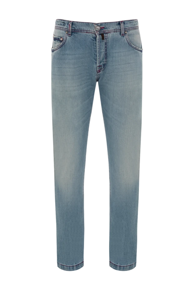 Kiton man blue cotton jeans for men купить с ценами и фото 144606 - photo 1