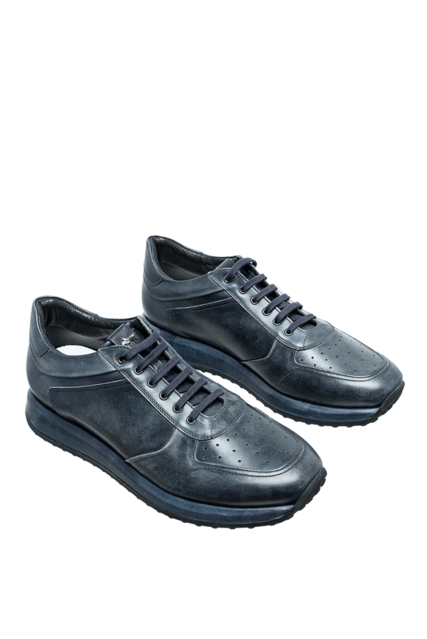 Zilli man blue leather men's shoes 146704 - photo 3