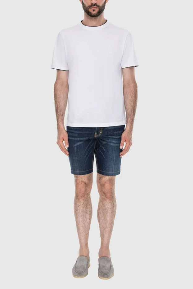 Dsquared2 man blue cotton shorts for men купить с ценами и фото 144626 - photo 2