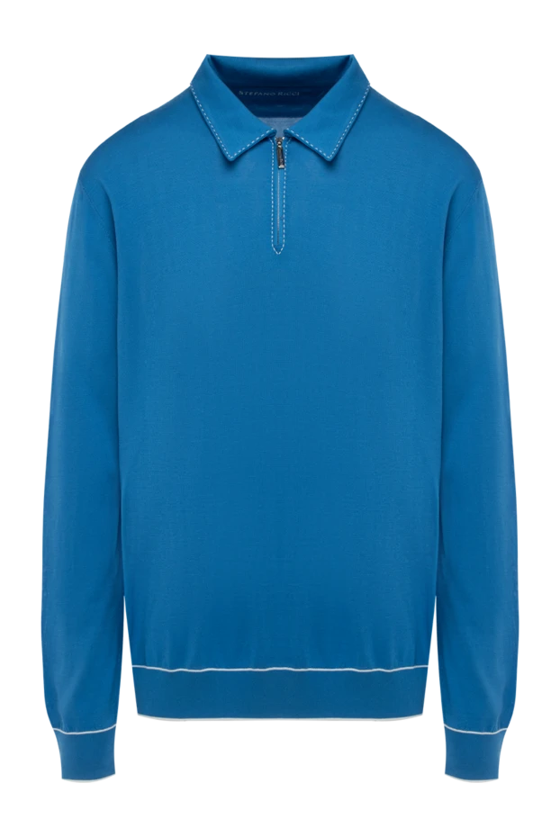 Поло с длинным рукавом из гладкого шелка с декоративной строчкой
- фото 1