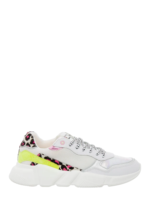 Serafini woman white leather and textile sneakers for women купить с ценами и фото 144741 - photo 1