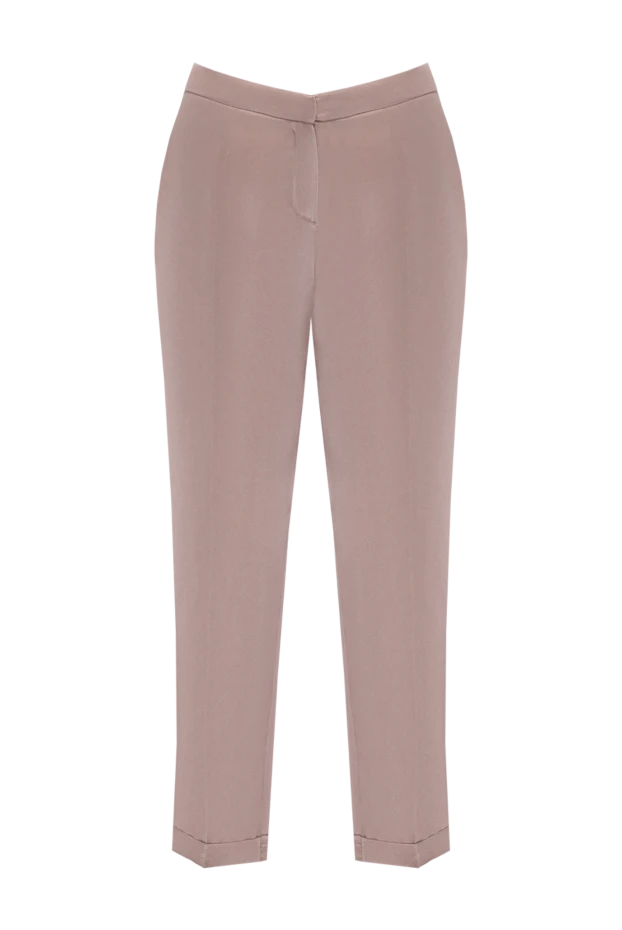 Max&Moi woman beige silk trousers for women купить с ценами и фото 144753 - photo 1