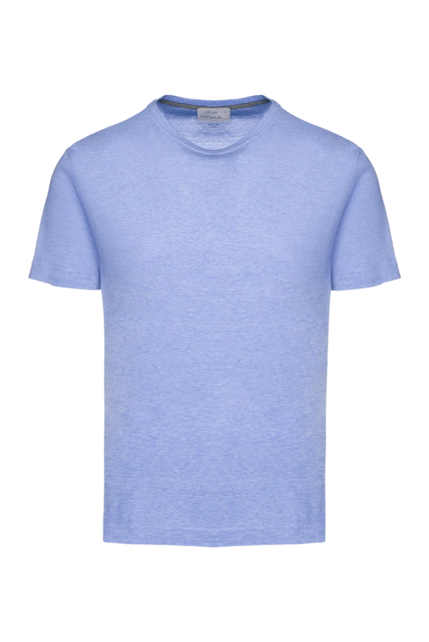 Orian man blue cotton t-shirt for men купить с ценами и фото 144755 - photo 1