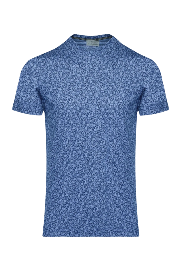 Orian man cotton t-shirt blue for men купить с ценами и фото 144759 - photo 1