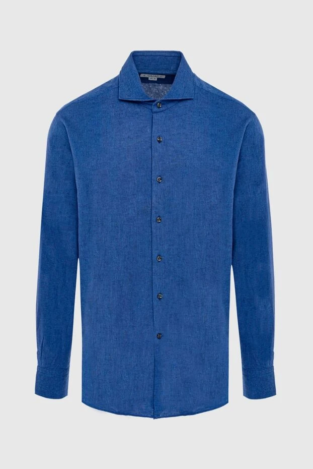 Orian man men's blue linen and cotton shirt купить с ценами и фото 144768 - photo 1