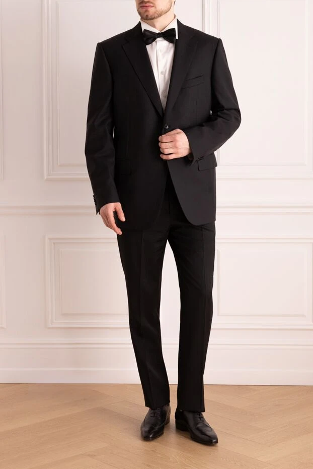 Corneliani man men's suit made of black wool купить с ценами и фото 144838 - photo 2