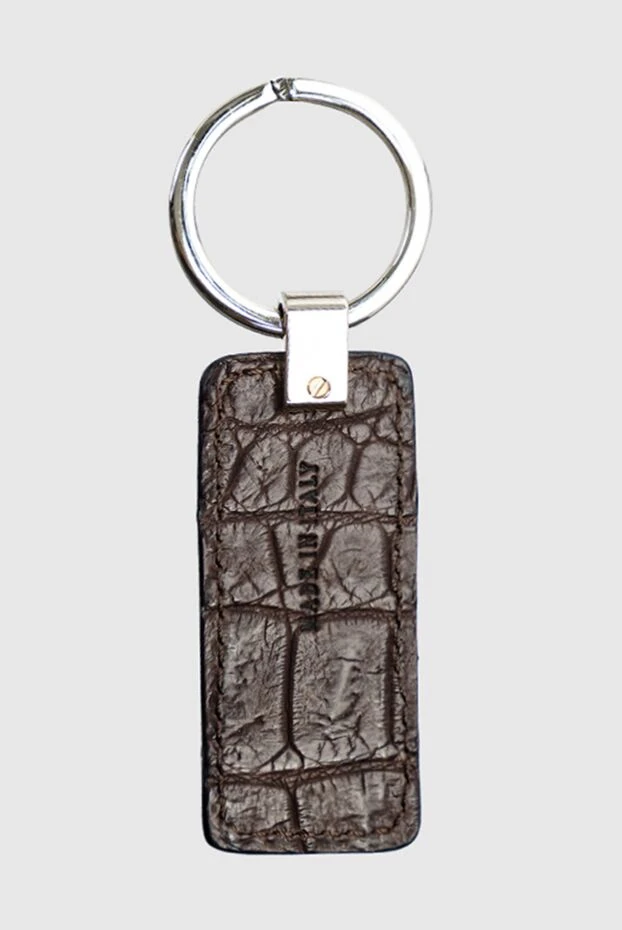 Brioni man brown crocodile leather keychain for men купить с ценами и фото 144862 - photo 2