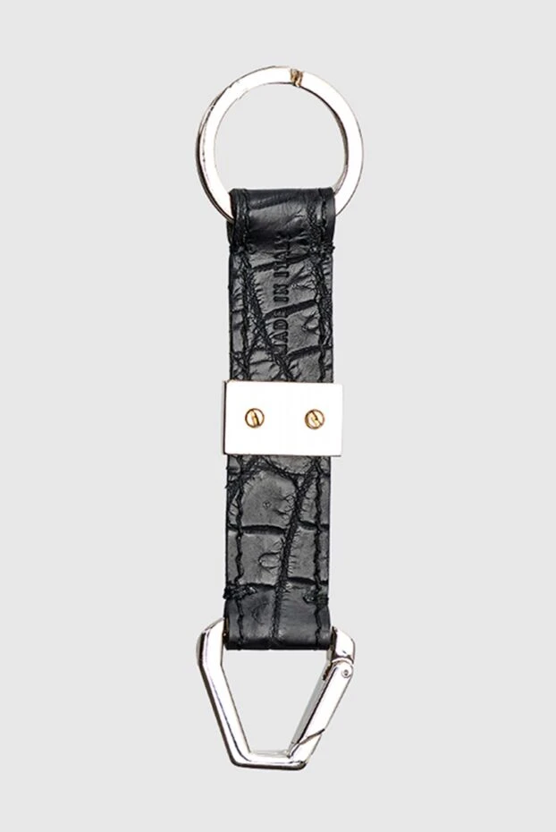 Brioni man black crocodile leather keychain for men купить с ценами и фото 144864 - photo 2