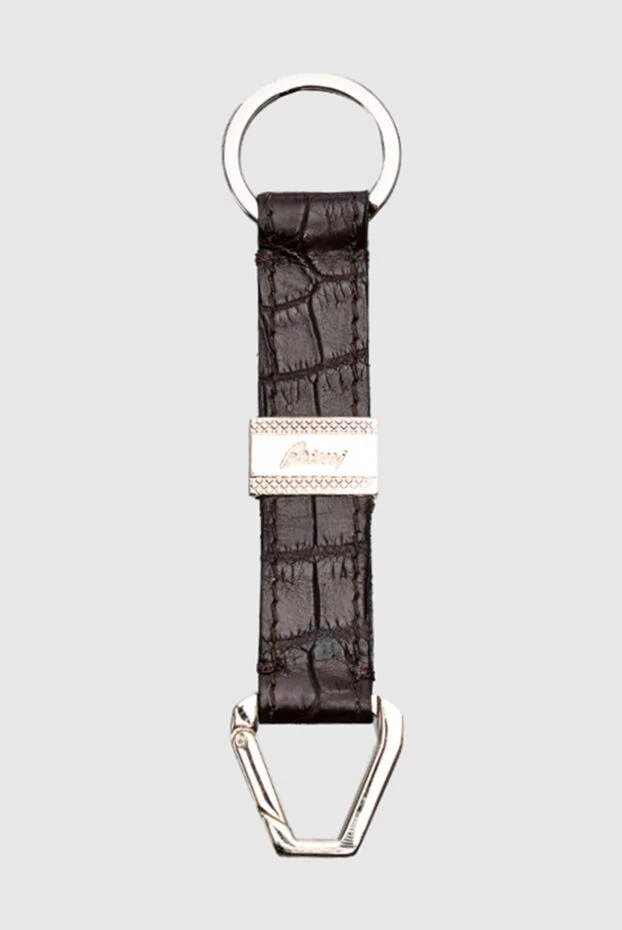 Brioni man brown crocodile leather keychain for men купить с ценами и фото 144865 - photo 1