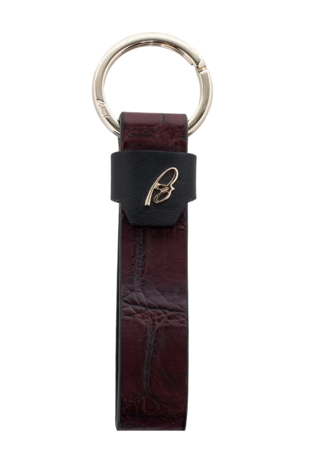 Brioni man keychain made of crocodile skin burgundy for men купить с ценами и фото 144869 - photo 1