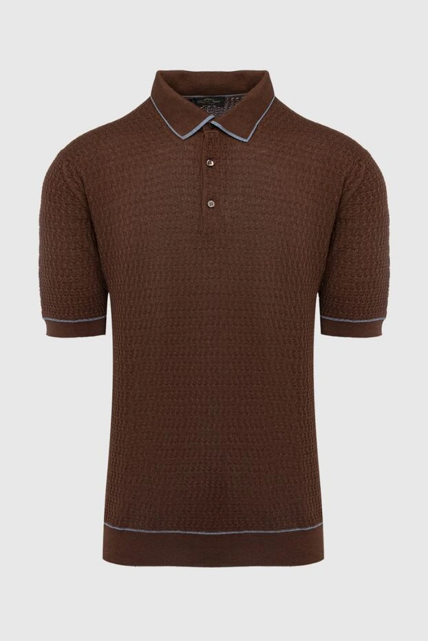 Cesare di Napoli man silk polo brown for men купить с ценами и фото 144890 - photo 1