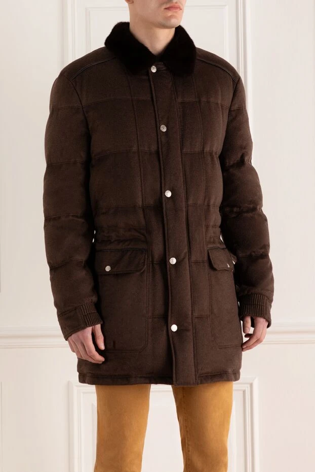 Stefano Ricci cashmere down jacket for men brown 144896 - photo 3