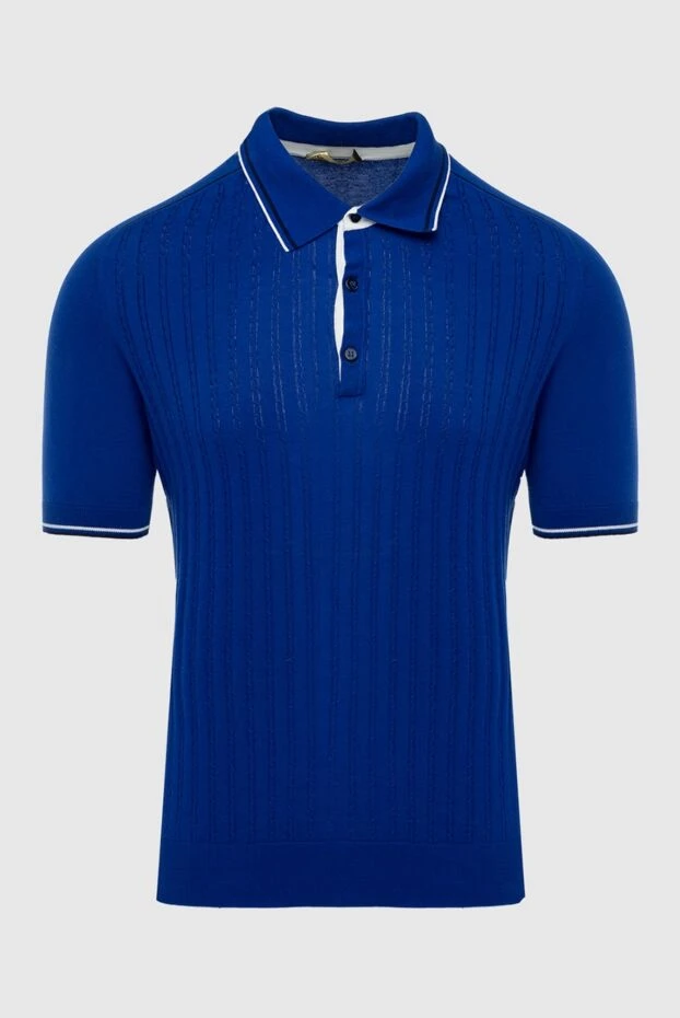 Cesare di Napoli man silk polo blue for men купить с ценами и фото 144918 - photo 1